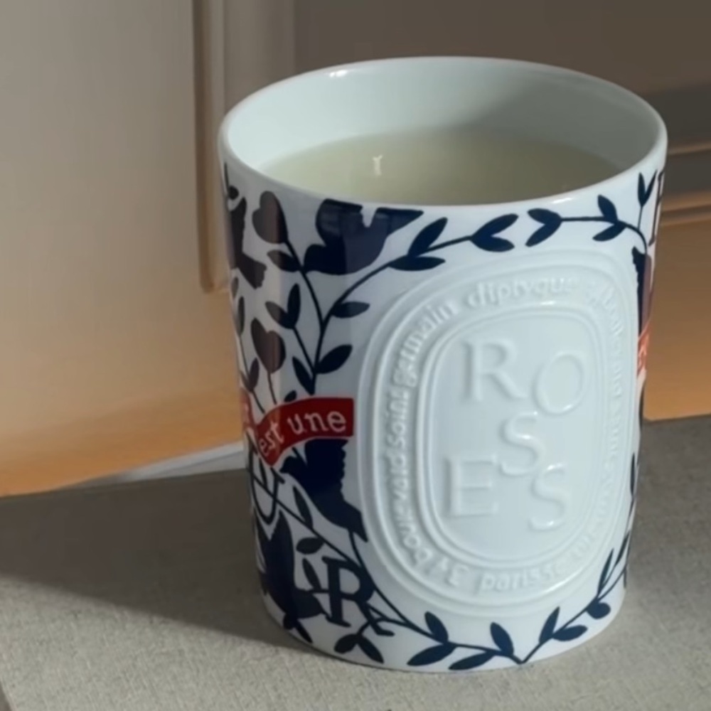Diptyque Roses CANDLE 600g LARGE Constantin Riant x DIPTYQUE Roses Large Candle